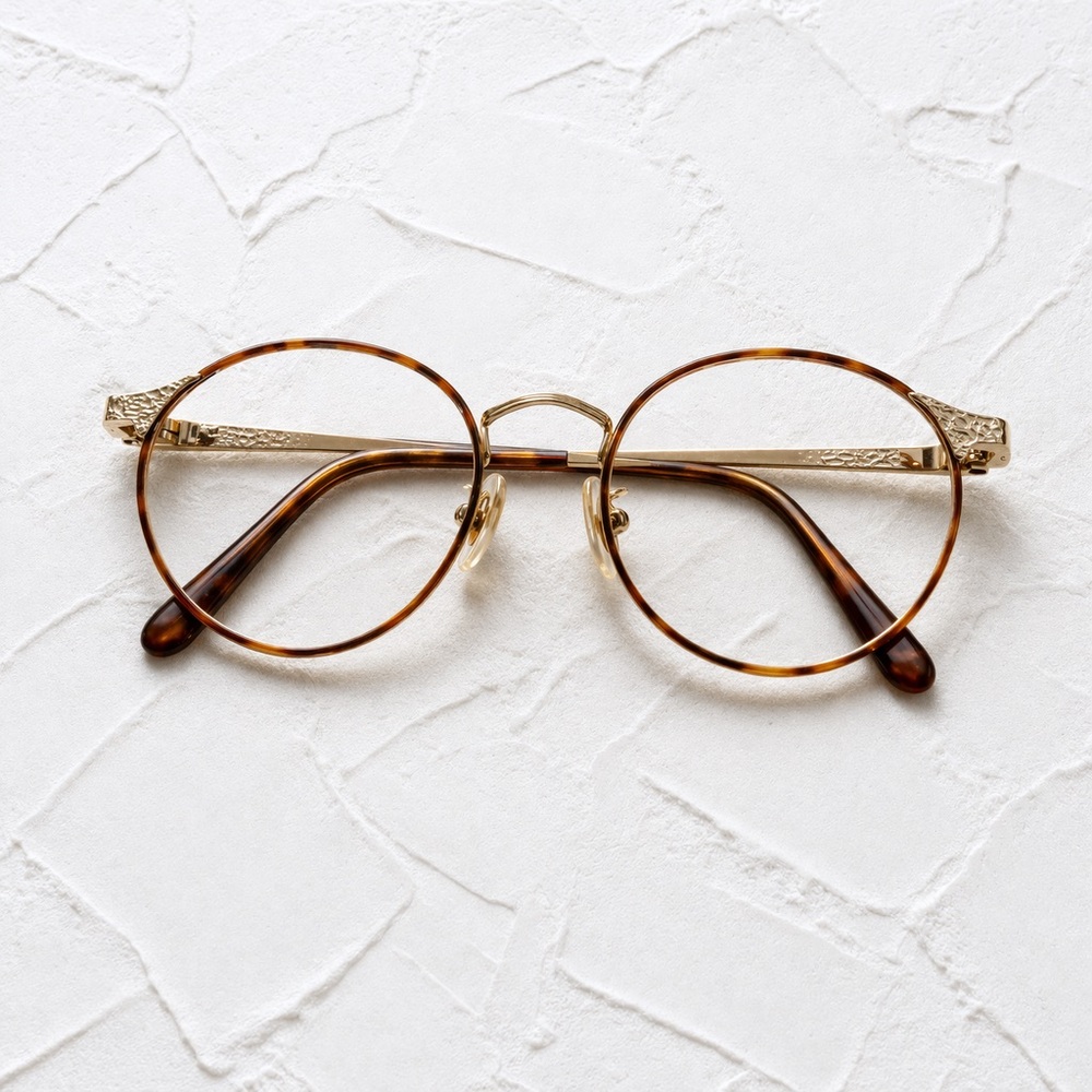 Tura Vintage Round Frames MOD 247 Gold Tortoise - Picture 6 of 11